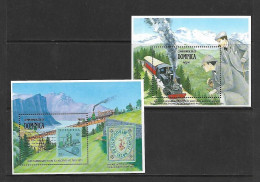 DOMINICA 1991 TRAINS YVERT N°B175-B190 NEUF MNH** - Eisenbahnen