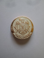 Insigne Heraldique De Moldavie 1991/Heraldic Badge Of Moldova 1991,diam:20 Mm - Andere & Zonder Classificatie