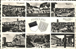11755739 Fribourg FR Vue Generale La Sarine Hotel De Ville Universite Pont De Za - Other & Unclassified