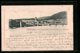 AK Säckingen, Gesamtansicht Mit Rheinbrücke Von Der Schweizer Seite Aus Gesehen  - Bad Saeckingen