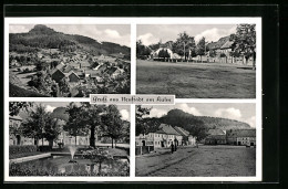 AK Neustadt Am Kulm, Gebäudeansicht, Brunnen, Panorama  - Autres & Non Classés