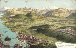 11754839 Geneve GE La Savoie Lac Leman Et Mont Blanc Panorama Geneve - Other & Unclassified