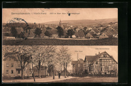 AK Benneckenstein I. Hoch-Harz, Villa Vocke Mit Villa Vogel Und Villa Brockenhaupt, Teilansicht  - Autres & Non Classés