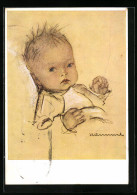 Künstler-AK Hummel: Kleinkind Mit Blauen Augen  - Hummel