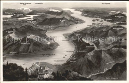 11747409 Locarno TI Panoramakarte Lago Maggiore  - Sonstige & Ohne Zuordnung