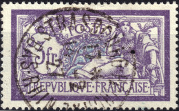 FRANCE - 1927 TàD "STRASBOURG-PRINCIPAL / BAS-RHIN" Sur Yv.206 3fr Merson Violet & Bleu - 1900-27 Merson