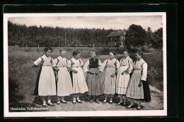 AK Junge Frauen In Hessischen Volkstrachten  - Kostums