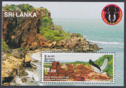 Sri Lanka Ceylon 2006 MNH MS Wilpattu National Park, Sea Eagle, Cliff, Beach, Bird, Birds, Coast, Miniature Sheet - Sri Lanka (Ceylan) (1948-...)