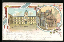 Lithographie Padova, Torre Dell`Orologio, Basilica Di S. Antonio  - Padova (Padua)