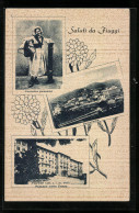 Cartolina Fiuggi, Costume Paesano, Panorama, Palazzo Della Fonte  - Other & Unclassified
