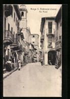 Cartolina Borgo S. Dalmazzo, Via Nizza  - Otros & Sin Clasificación