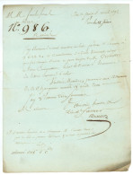 Année 1792 LE HAVRE Port De Paix Cargaison Pour Navire ( Bateau ) " L'harmonie" Capitaine L'écolier - ( M. Croisette ) - Documenti Storici
