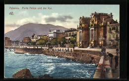 Cartolina Palermo, Porta Felice Un Der Kai  - Palermo