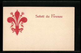 In Rilievo-Cartolina Firenze, Stadtwappen  - Firenze (Florence)