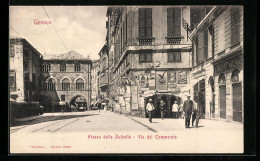 Cartolina Genova, Piazza Della Raibetta, Via Del Commercio  - Genova (Genoa)