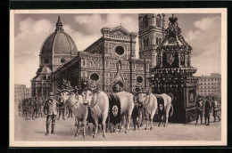 Cartolina Firenze, Il Carro Del Sabato Santo  - Firenze (Florence)