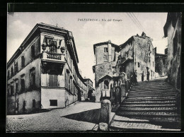 Cartolina Palestrina, Via Del Tempio  - Other & Unclassified