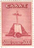 Greece 5000d Postage Stamp Memorial Tomb (El Alamein) 1947 MNH - Ongebruikt