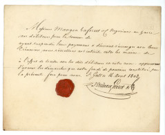 Document Année 1803 Fait à SAINT GALLER ( St Gallen ? ) Signé BRUDERER LOOSER ( Cachet De Cire ) Suisse ? - Documents Historiques