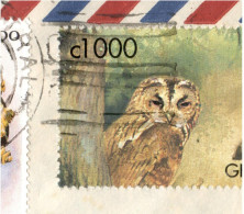 Ghana, Bird, Birds, Owl, Circulated Cover To Germany - Hiboux & Chouettes