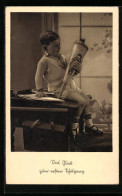 AK Kleiner Junge Mit Schultüte Zum Schulanfang  - Einschulung