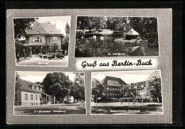 AK Berlin-Buch, Bahnhof, Im Schlosspark, HO-Gaststätte Schlosskrug  - Buch