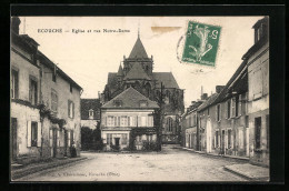 CPA Ecouché, Eglise Et Rue Notre-Dame  - Sonstige & Ohne Zuordnung