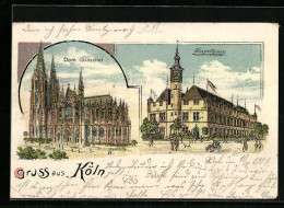Lithographie Köln, Dom, Stapelhaus  - Köln