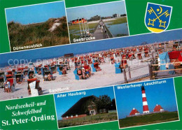 72650935 St Peter-Ording Duenen Seebruecke Sandbank Strand Alter Haubarg Westerh - St. Peter-Ording