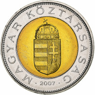 Hongrie, 100 Forint, Szaz, 2007, Budapest, Bimétallique, SPL+, KM:721 - Ungarn