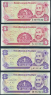 8 Geldscheie Banknoten Nicaragua P167-P170 1990/91 Bankfrisch UNC - Autres & Non Classés