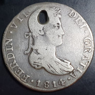 Mexico Royalist Coinage 8 Reales Ferdinand VII War Of Independence 1814 Ga MR - México