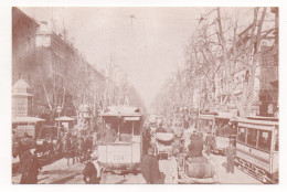 MARSEILLE - LE COURS BELSUNCE VERS 1905      -     REPRODUCTION DE CARTE ANCIENNE - Trains