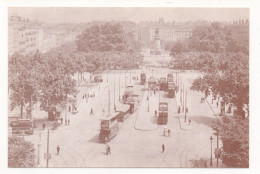 LYON -LE TERMINUS DU COURS DE VERDUN EN 1913 - REPRODUCTION DE CARTE ANCIENNE - Tramways