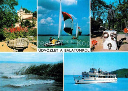 72646262 Balaton Plattensee Teilansichten Segelboote Denkmal Fahrgastschiff Unga - Hungary