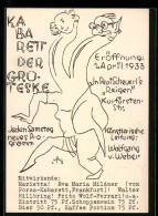 AK Berlin, Kabarett Der Groteske, Wolfgang V. Webel, Kurfürstenstrasse  - Schöneberg