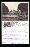 Lithographie Wiesbaden, Blumenparquet Und Kurhaus  - Wiesbaden