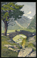Künstler-AK Carl Moos: Ponte Nel Ticino Settentrionale  - Moos, Carl