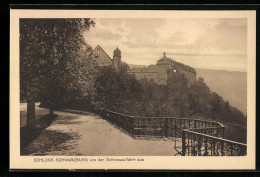 AK Schwarzburg, Schloss Schwarzburg Von Der Schlossauffahrt Aus  - Autres & Non Classés