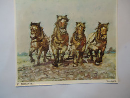 SWITZERLAND ACUARELLA PAINTINGS HORSES LAND WORKER  MOLEVELD - Autres & Non Classés