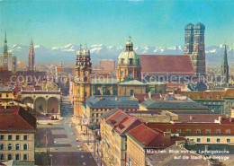 72644773 Muenchen Blick Von Der Ludwigskirche Auf Die Stadt Und Gebirge Frauenki - München