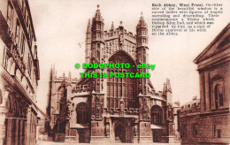 R502857 Bath Abbey. West Front. On Either Side Of The Beautiful Window. R. Wilki - Monde