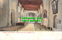 R502337 Interior San Gabriel Mission Near Los Angeles. Cal. M. Rieder. No. 3059. - Monde