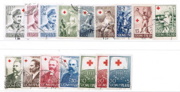 1952 - 1957 Finland, Red Cross 5 Complete Sets Fine Used. - Gebraucht