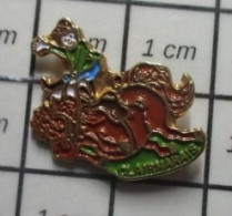 912B Pin's Pins / Beau Et Rare / ANIMAUX / CHEVAL PONEY CLUB HIPPIQUE CLAIRMARAIS - Animals