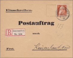 1913, Postauftrag Innerhalb Von Kaiserslautern - Storia Postale