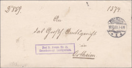 Landgericht Eisenach Nach Ostheim 1903 - Briefe U. Dokumente