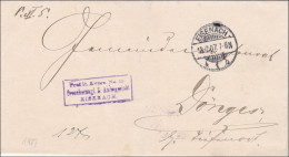 Amtsgericht  Eisenach 1907 Nach Tiefenort/Dönges - Briefe U. Dokumente