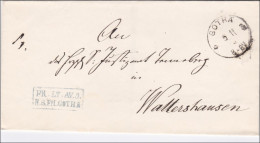 Gotha Nach Wattershausen 1876 - Lettres & Documents