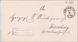 Ohrdruf Nach Tenneberg 1885 - Cartas & Documentos
